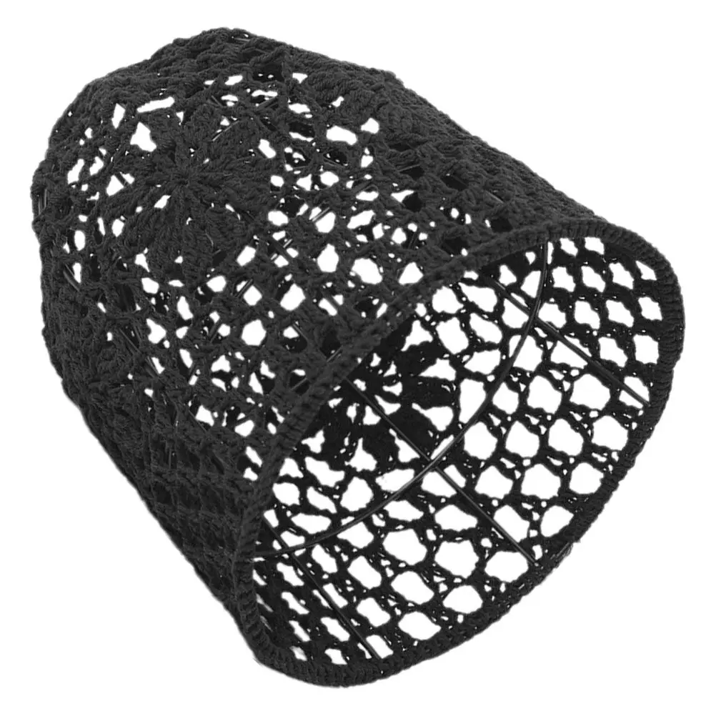Black Bedroom Pendant Lamp Shade Hand Woven Bohemian Ceiling Light Cover Indoor Decorative Lamp Shade Indoor Light Cover