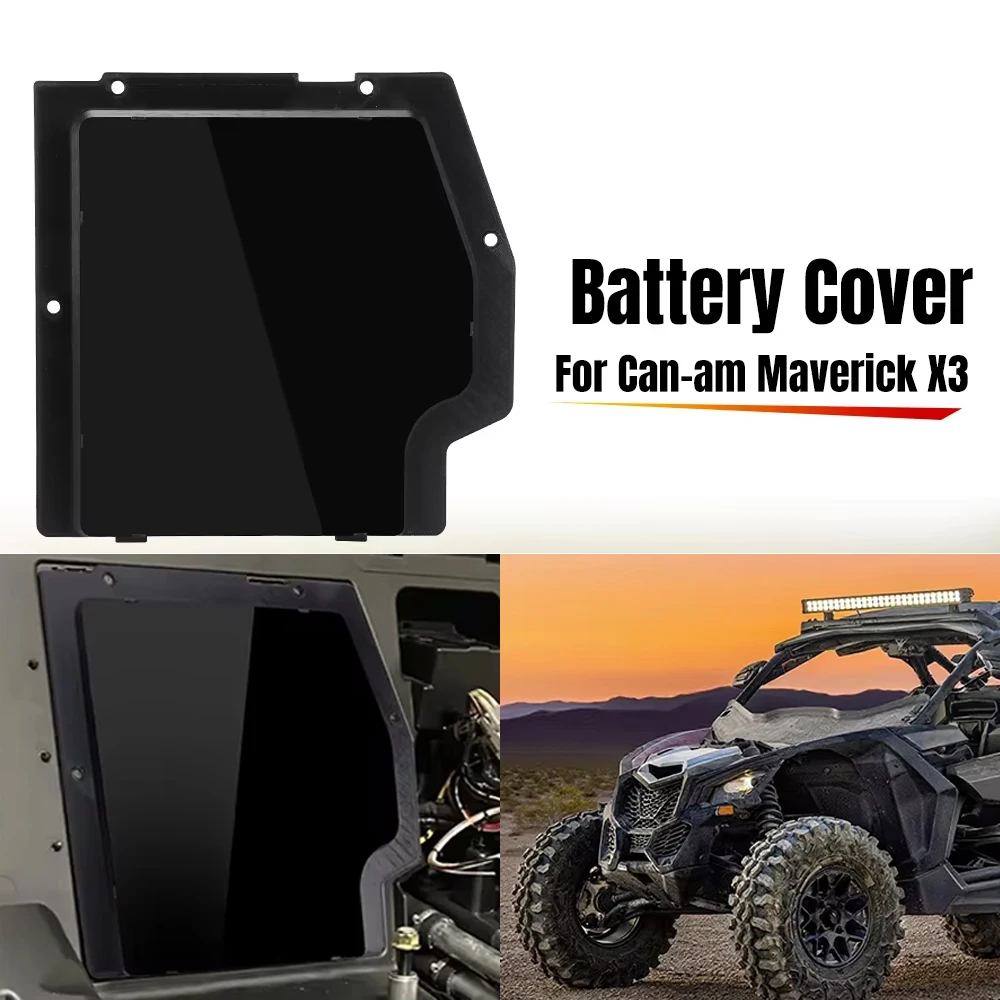 バッテリーカバーキット保護プレート-can-am-maverick-x3-max-r-rr-4x4-xmr-xds-xrc-xrs-ds-rs-turbo-2017-2024-utvアクセサリー用