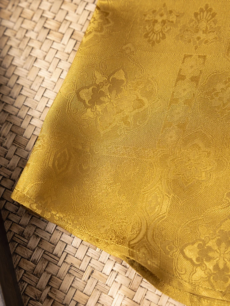 2025 المرأة الخريف 100% التوت الطبيعي الحرير الجاكار الساتان موضة كلاسيكية الأصفر بدوره إلى أسفل طوق كم طويل مكتب قميص #4