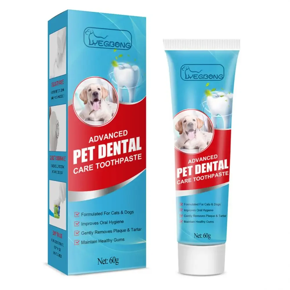 YEGBONG Pet Toothpaste Edible Formula Tartar Control Freshens Breath Gentle Oral Cleaning for Dogs Cats All Breeds Daily Use