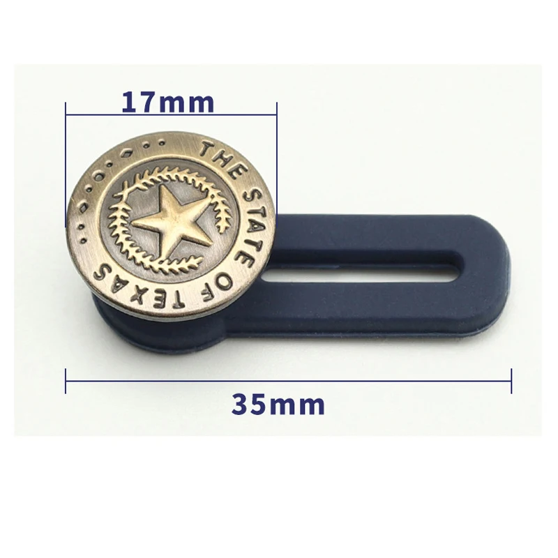 Metal Button Extender for Pants Jeans Free Sewing Buttons Adjustable Retractable Pants Waist Extenders Button Waistband Expander