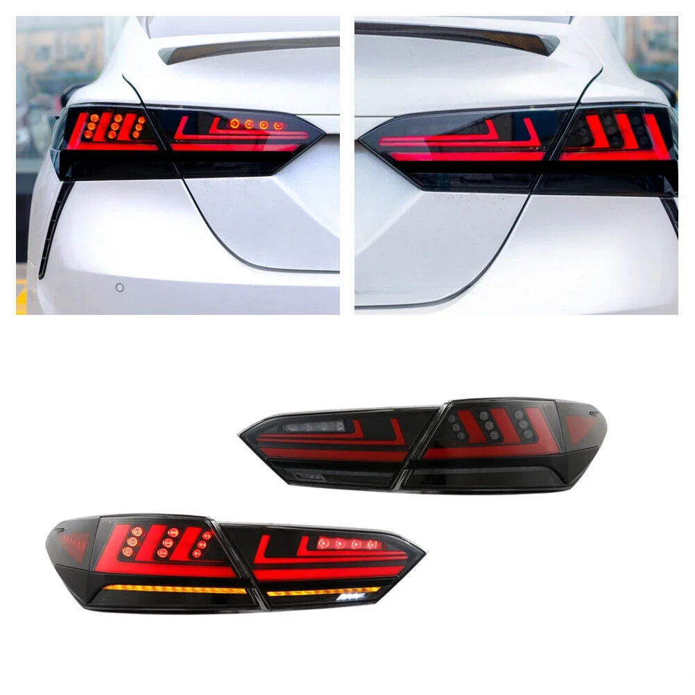 LED Tail Lights For Toyota Camry 2018 -2024 Rear Lamps Start Up Animation DRL Brake Turn Signal