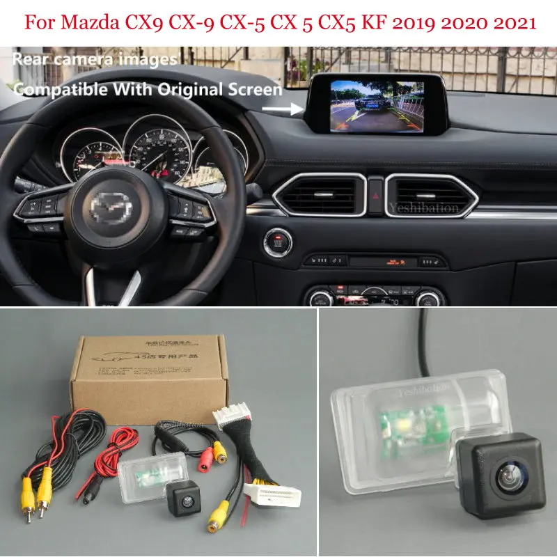 Car Rear View Back Up Reverse Camera Sets For Mazda CX9 CX-9 CX-5 CX 5 CX5 KF 2019 2020 2021 - HD RCA & Original Screen