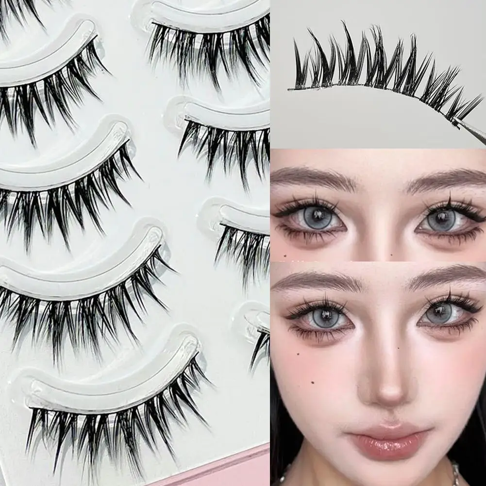 ขนตาปลอมวันพีซ หนา งอน 3 มิติ แบบลิตเติ้ลเดวิล ขนตาปลอมแบบธรรมชาติ สำหรับต่อขนตา อุปกรณ์แต่งหน้า ขนตาปลอมแบบใส W5H1