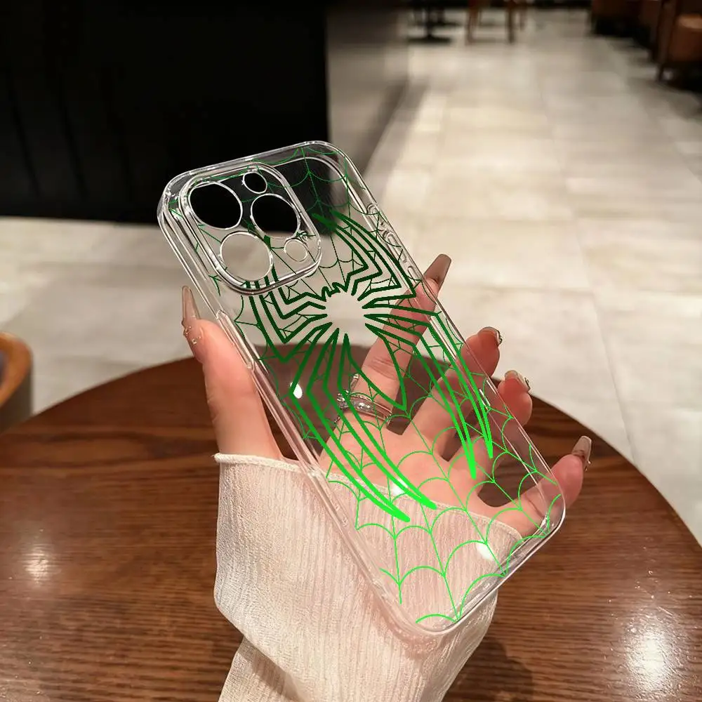 

Trend Spider Cool Printing Phone Case For iPhone 17 16 15 14 13 12 11 Mini Pro Max Plus Transparent Cover