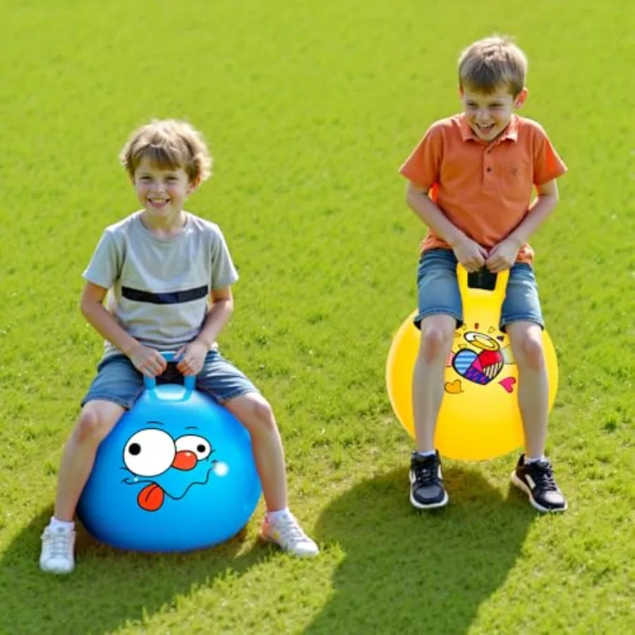 Balles à trémie pour 3 à 8 ans, 6 pièces, balle gonflable de 18 pouces avec poignée, jouet assis sur la saut, pour Sports d'intérieur et d'extérieur, équipe scolaire Active Pl