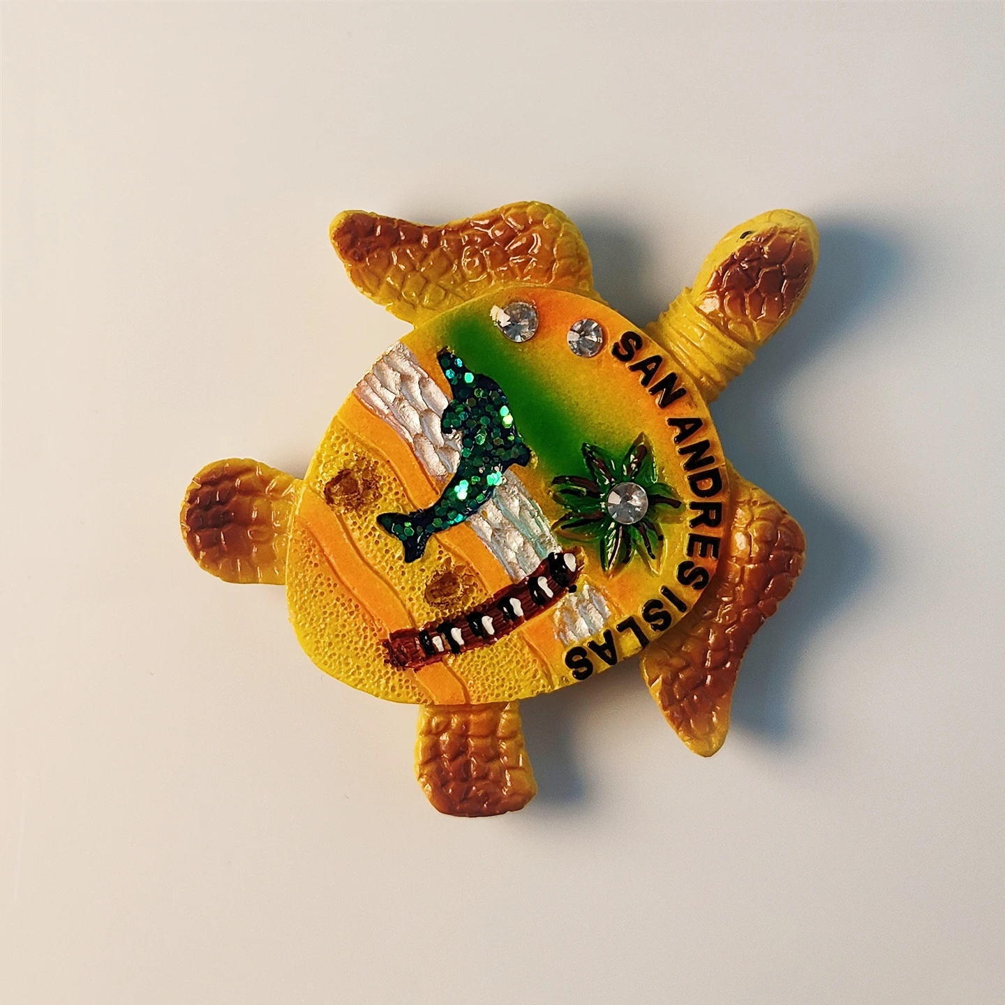 كولومبيا، جزر سان أندريس، السلحفاة، مجسمة ثلاثية الأبعاد، هدايا تذكارية للسياحة، لوحة من الراتنج، ديكور منزلي، مغناطيس الثلاجة