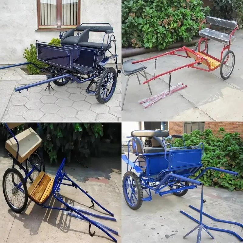 Sturdy Horse Carriage with Leaf Spring Suspension for Single Horse Riding Training