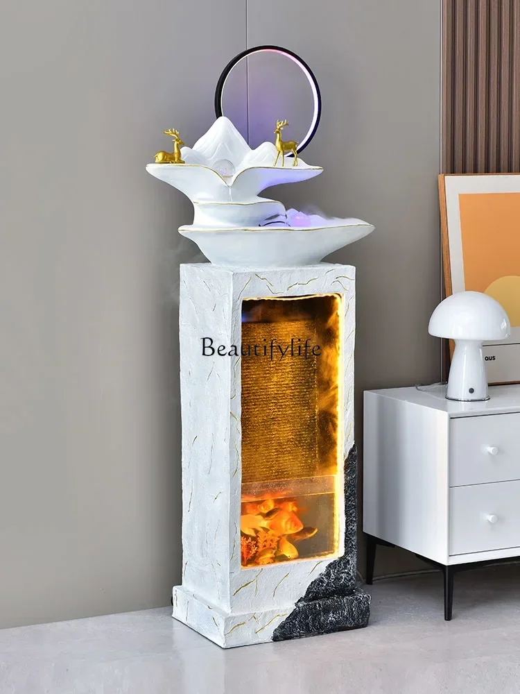 

FG26Modern Minimalist Water Fountain Floor Ornaments Fish Tank Circulating Water High-End Decorations