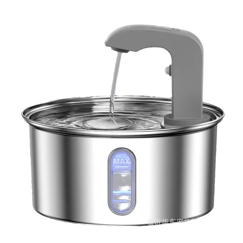 

304 Stainless Steel Pet Smart Water Fountain Wireless Infrared Sensor Auto Feeder Long Battery Life Drinking Dispenser Quiet