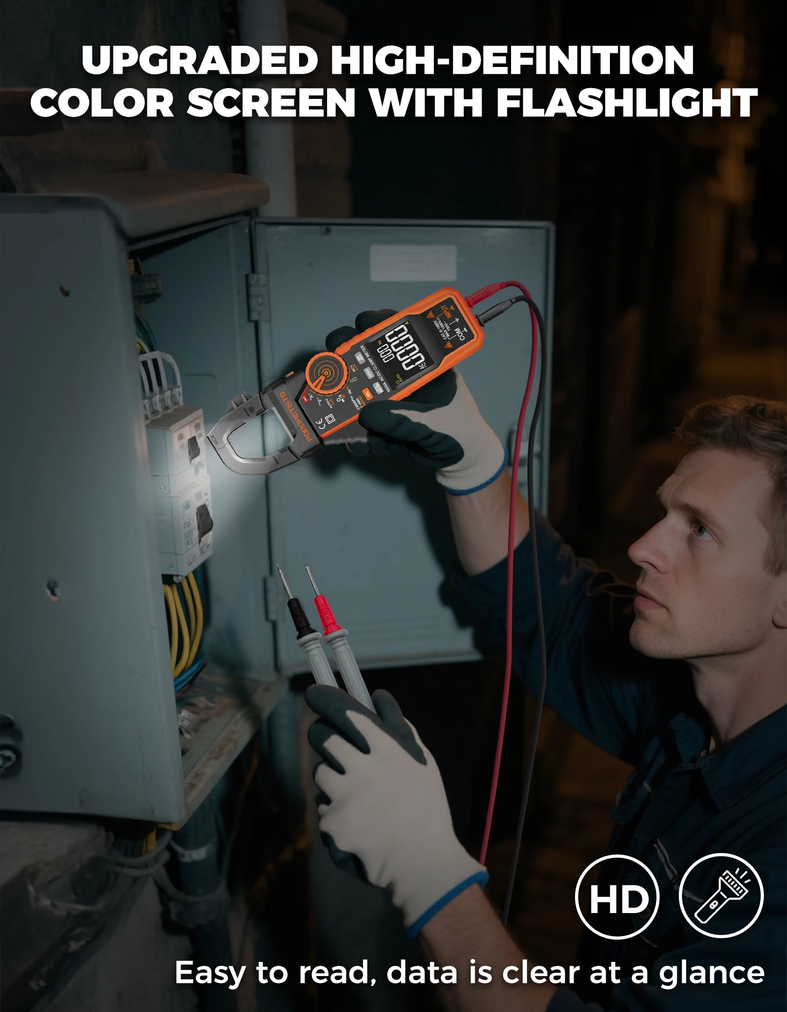 Digitales Zangenmessgerät Multimeter AC/DC 600A/1000A Amperemeter True RMS Multimeter Hochpräzise Kapazitätsmessung NCV Ohm Hz Spannungsprüfer – Detail 10
