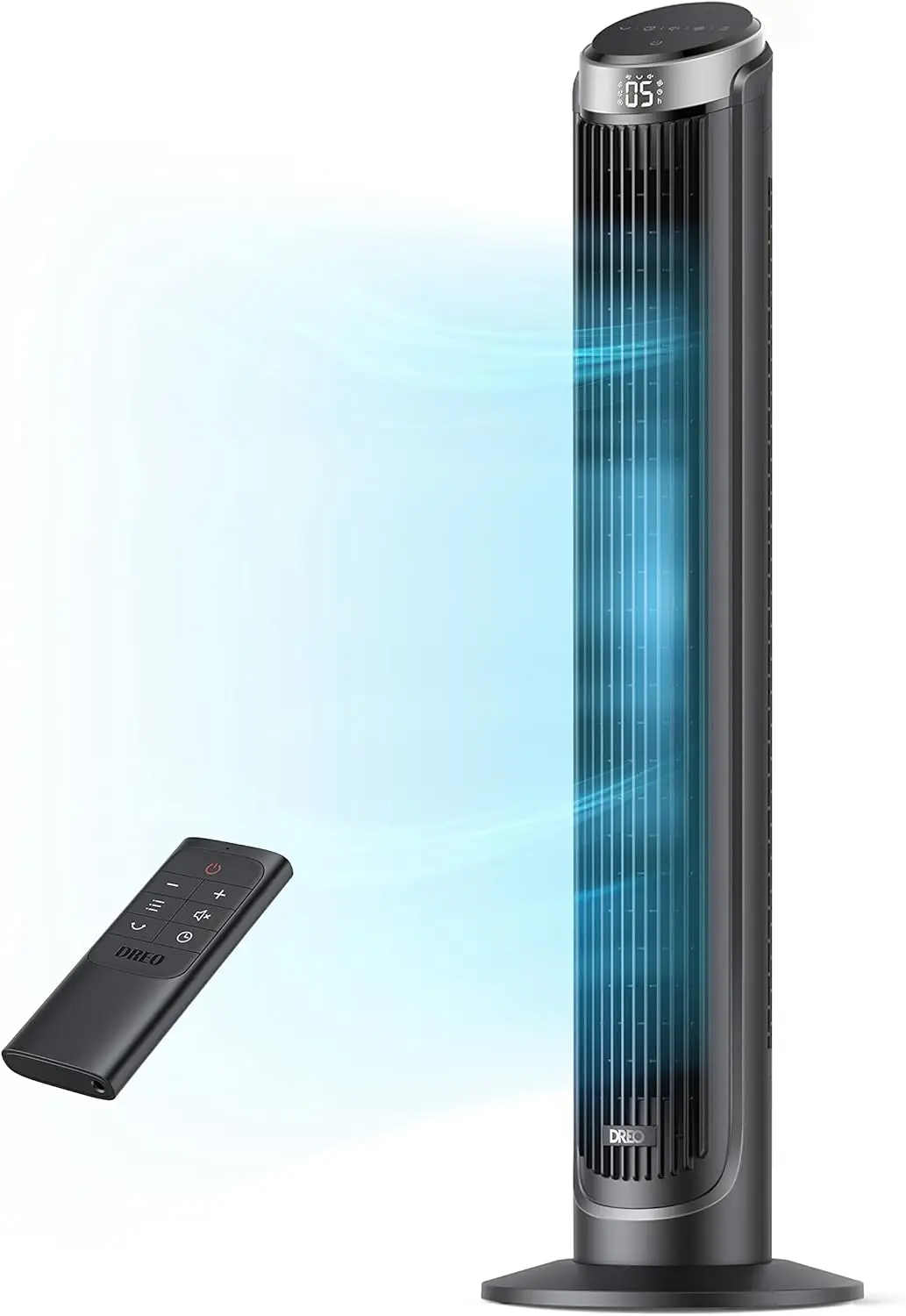 

Tower Fan for Bedroom, 90° Oscillating Fan Blows Cold Air, 5 Speeds 4 Modes, 26ft/s Velocity, 12H Timer, 28dB Quiet, Remote &