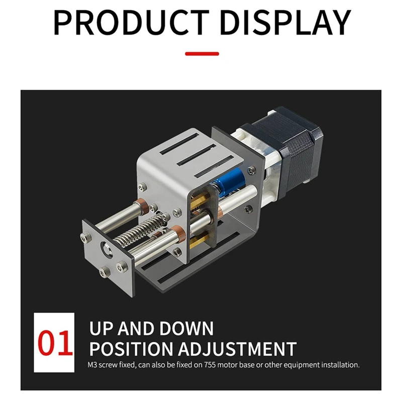 2X CNC Z-Axis Sliding Table CNC Router Kit DIY Milling Small Transmission Module 100Mm Distance Wood Miller Z Axis Motor