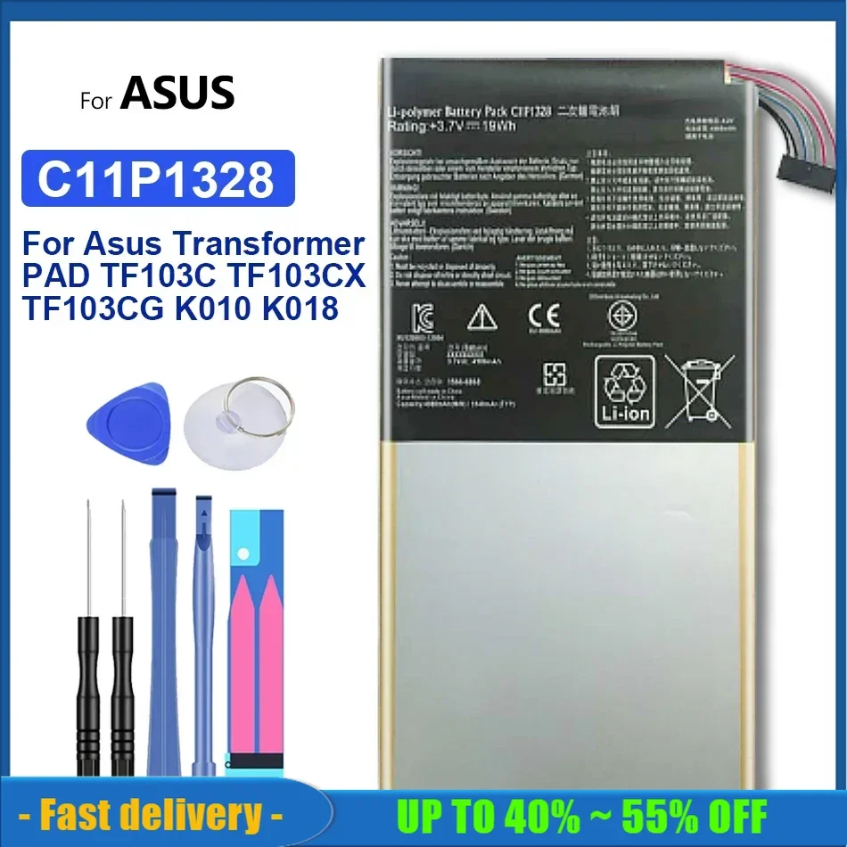 

C11P1328 4980mAh Replacement High Quality Tablet Battery For Asus TransFormer PAD TF103C TF103CX TF103CG K010 K018 Batteries