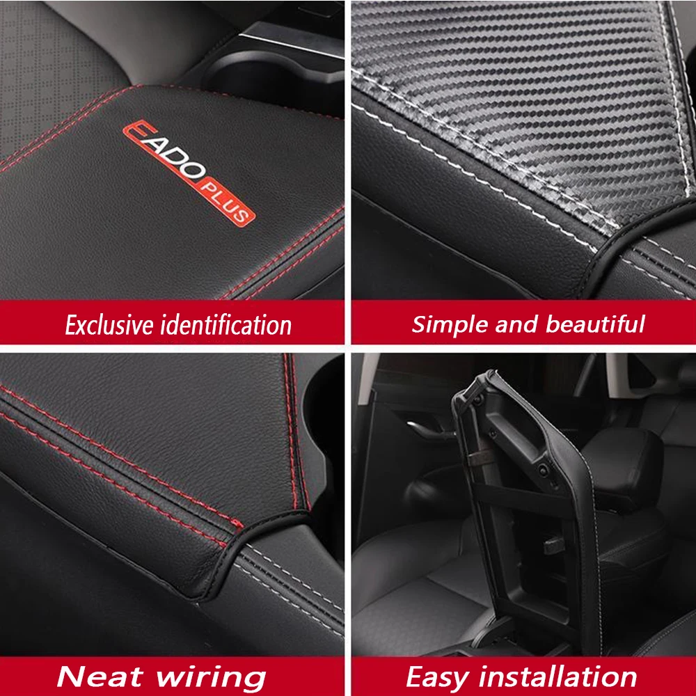 Car leather armrest box cover central armrest box cover For Changan Eado Plus 2020-2022 Protective pad decorative accessories