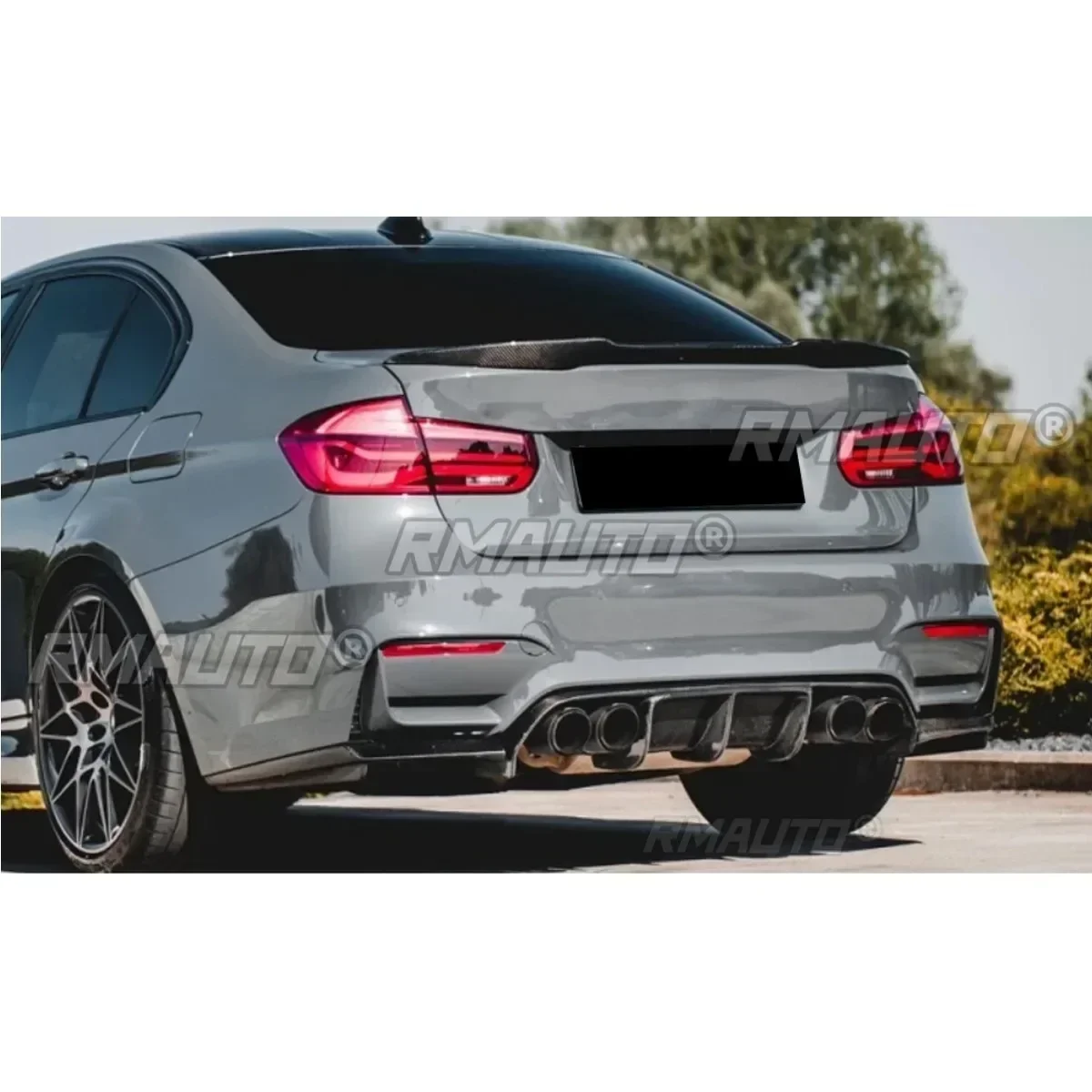 F80 المصد الخلفي الشفاه ألياف الكربون نظرة الرياضة نمط سيارة الوفير الناشر طقم الجسم لسيارات BMW F80 2012-2019 اكسسوارات السيارات