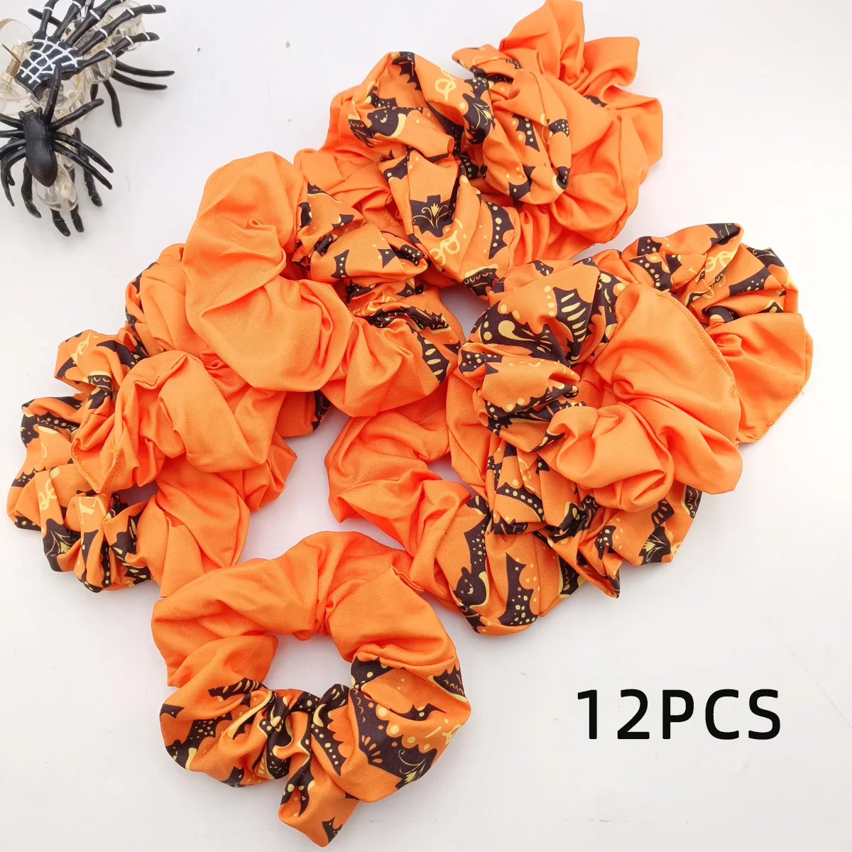 1/6/12 шт., резинки для волос с тыквой и призраком, атласная повязка для волос с черепом и летучей мышью для девочек, тематическая вечеринка на Хэллоуин, призрачная паутина, резинка для волос, хвост