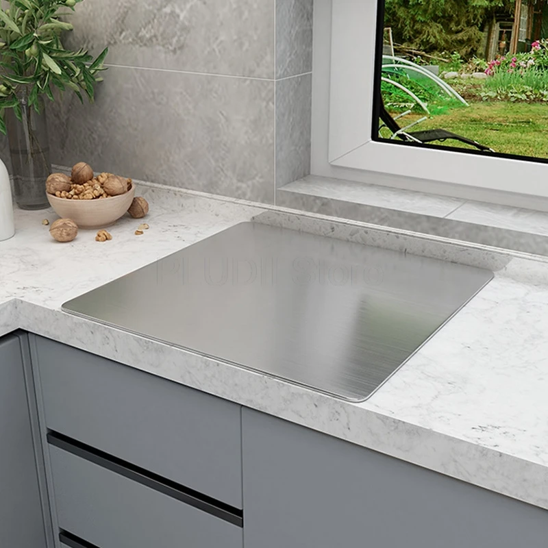 316 Stainless Steel Panel Rolling Dough Board Chopping Block Thickened Countertop Kneading Antibacterial Mould-Proof  Easy Clean