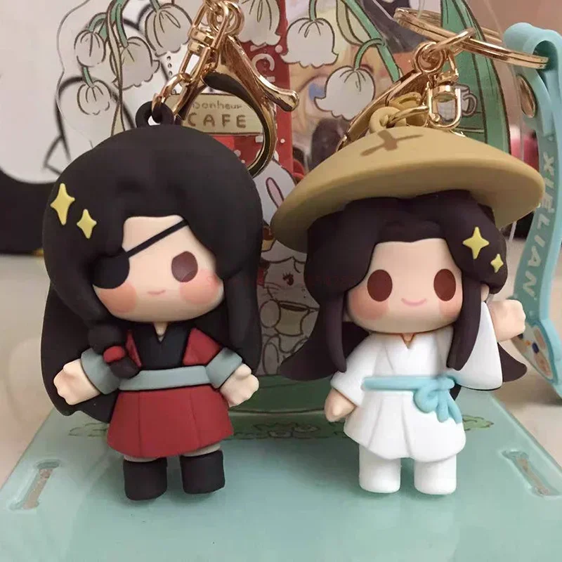 Tian Guan Ci Fu Anime Periferico Xie Lian Hua Cheng Portachiavi mobile in plastica morbida Zaino per auto Piccolo ciondolo Cosplay Giocattolo regalo