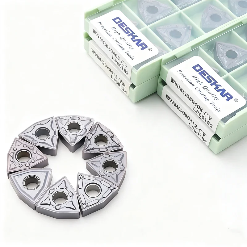 

Wnmg080404 Wnmg080408 Ma Ms Mq Jms Ha Hs Lf6018S Deskar 100% Original Stainless Steel Peach Shaped Outer Circular Lathe Blades