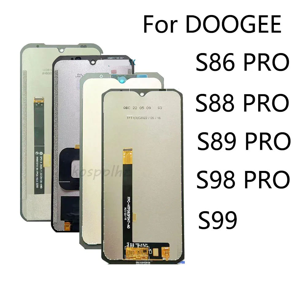 New For Doogee S98 Pro S88 Plus LCD Display + Touch Screen Digitizer Assembly Replacement For Doogee S88 PRO S86 S89 PRO S99 LCD