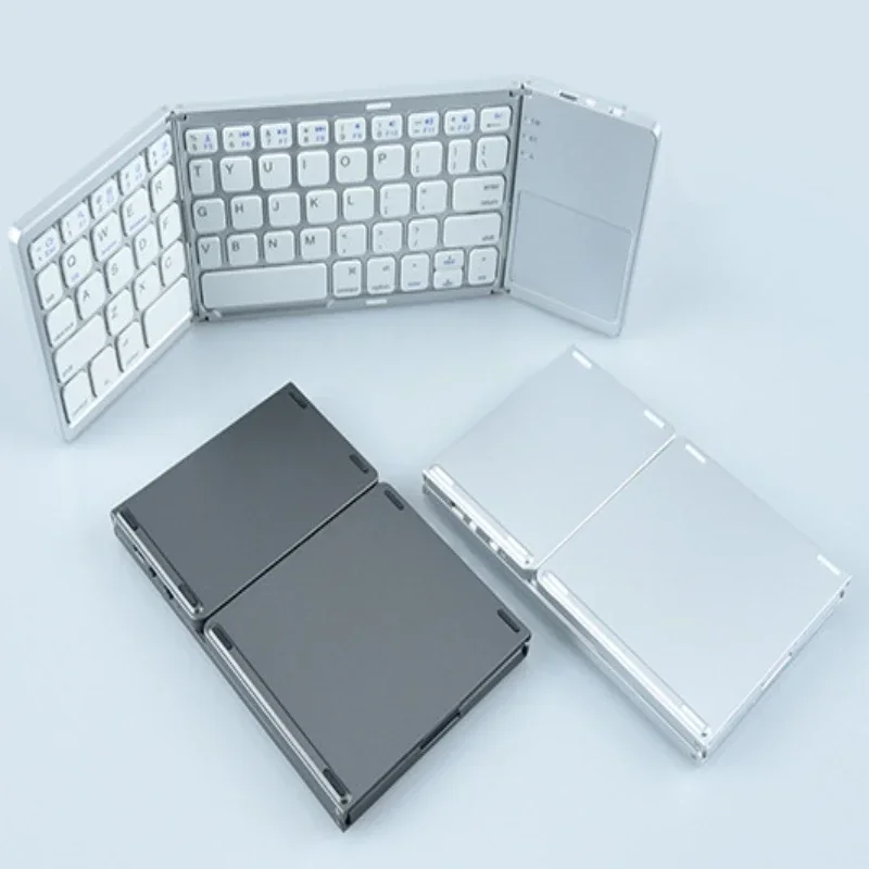 touch keyboard Wireless bluetooth  three folding keyboard B033 mobile tablet system general touch pad with the mouse