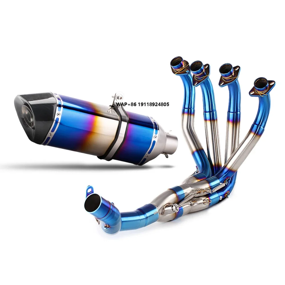 New Complete Motorcycle Exhaust System for Z900 Ninja 900 2017-2023 Includes Front Mid Link Pipe Modification Muffler Connection