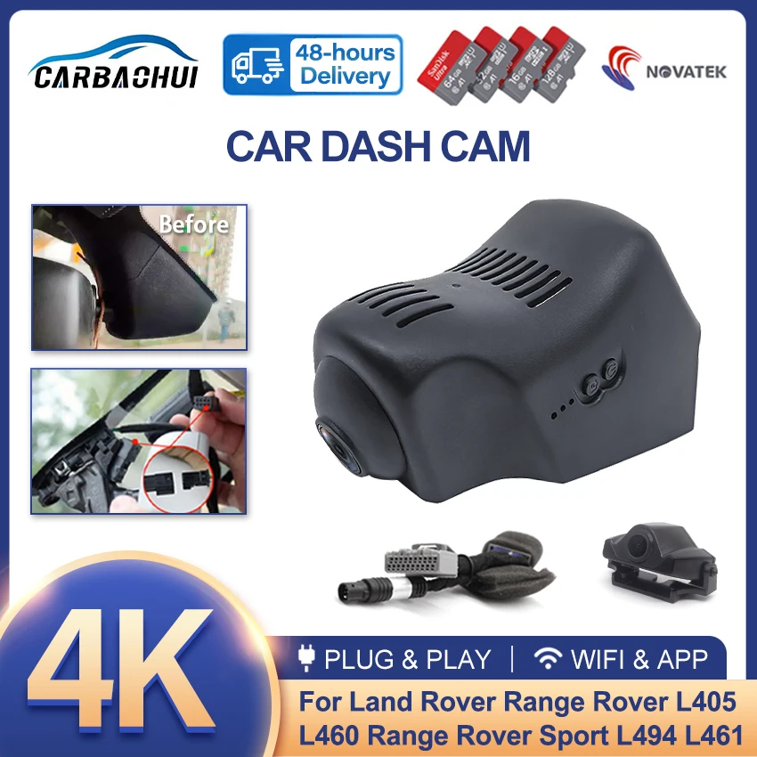 

Dash Cam for Land Rover Range Rover L405 L460 2013 to 2023,for Range Rover Sport L494 L461 2014 to 2023,Plug and Play Car DVR 4K