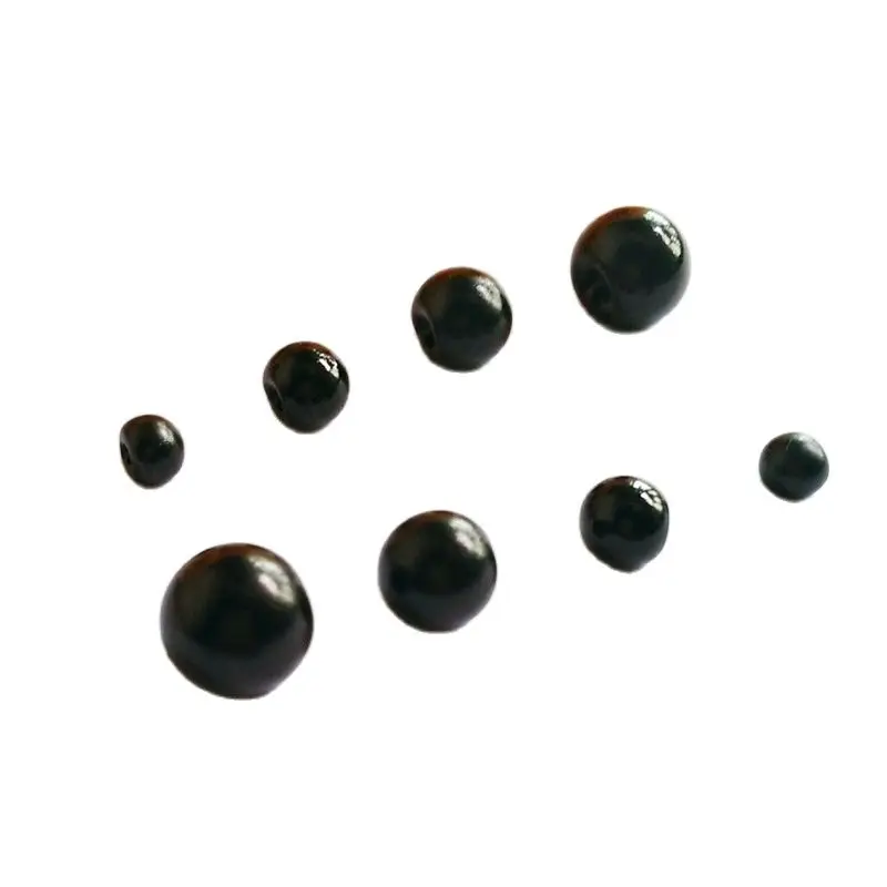 50pcs/lot 6mm, 8mm, 10mm, 12mm pearl button for craft Black round bead pearl buttons, Scrapbooking Supplies button