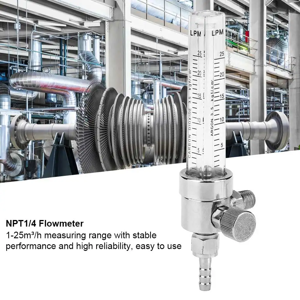 WL-12 Tube Type NPT1/4 Copper Flowmeter High Accuracy Adjustables Gas Flows Meter For DIY Projects