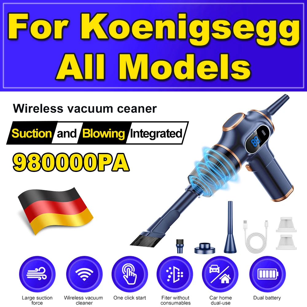 Car Vacuum Cleaner Portable Handheld Mini Vacuum Cleaner Wireless Strong Suction Cleaner Cleaning For Koenigsegg All Models