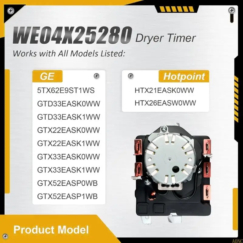 A0NC مؤقت مجفف بديل عملي، مكون إصلاح الغسيل سهل التركيب مناسب لنماذج مجففات متعددة #5