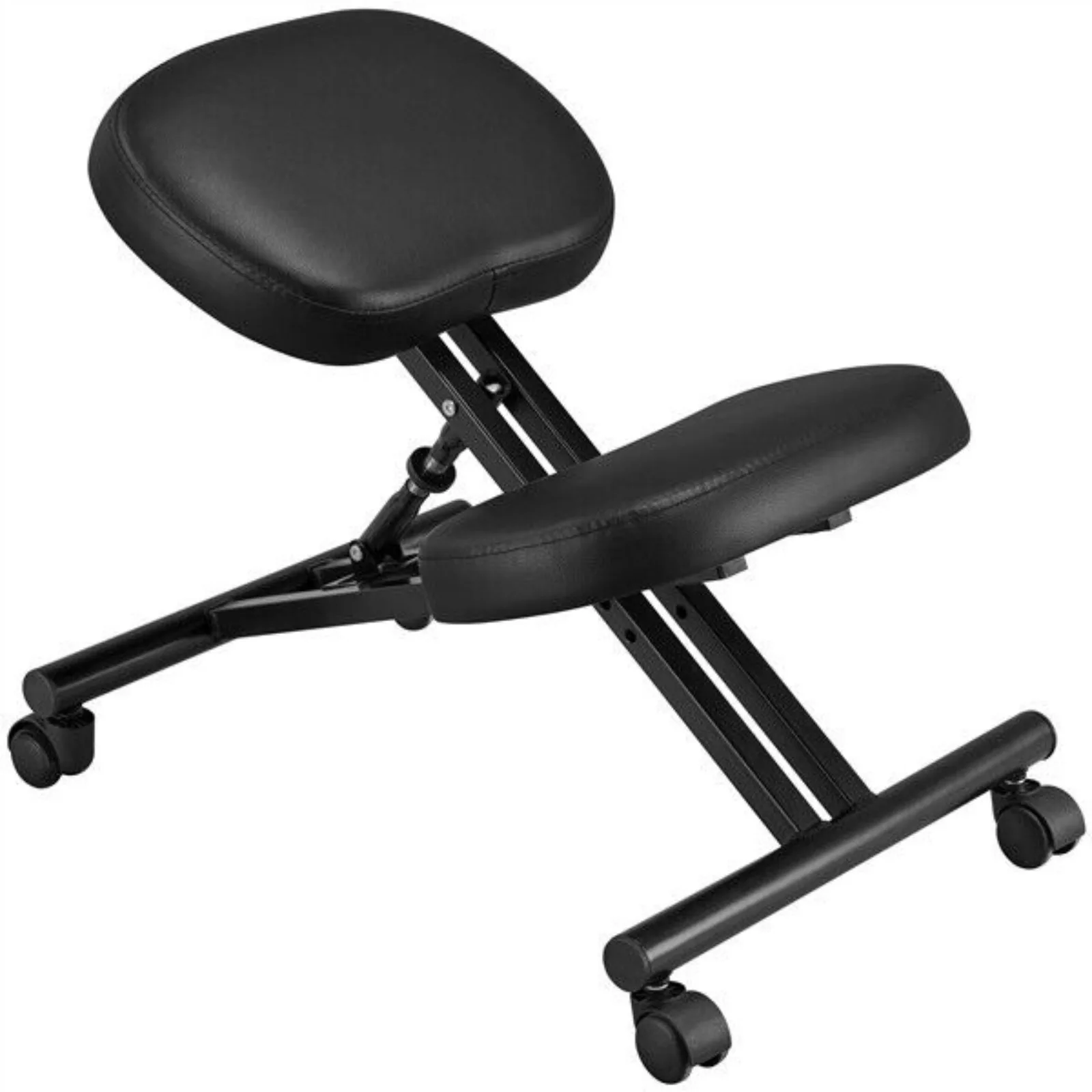 US Ergonomic Kneeling Chair Adjustable Posture Chair Stool with Angled Seat Black