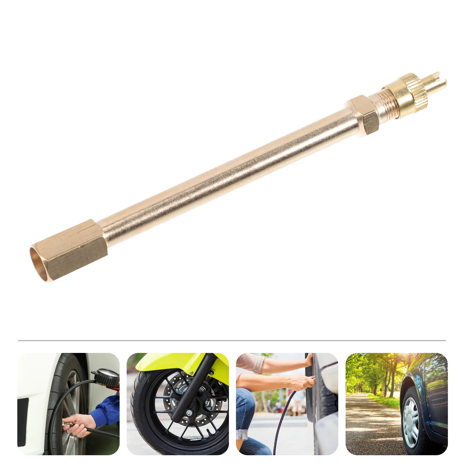 Rv Accessories Inflatable Extension Tube Tire Valves Straight Stem Extenders Metal Bike Air Car Adapter Motorcycle