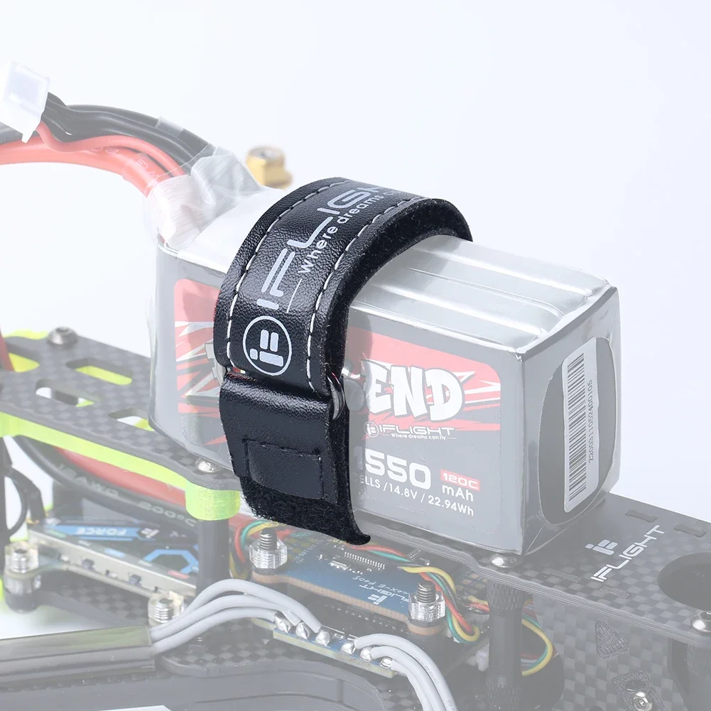 10 Uds IFlight negro LIPO correa de batería microfibra PU cuero 10mm / 15mm / 20mm