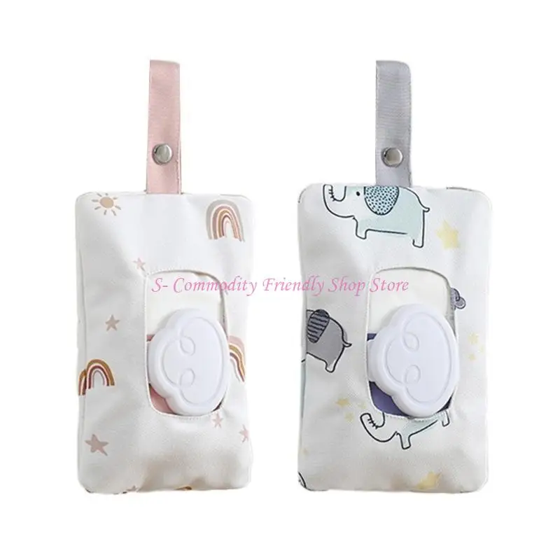 85AE Wet Wipe Container Baby Wipe Portable for Stroller Cotton Wipes Dispenser