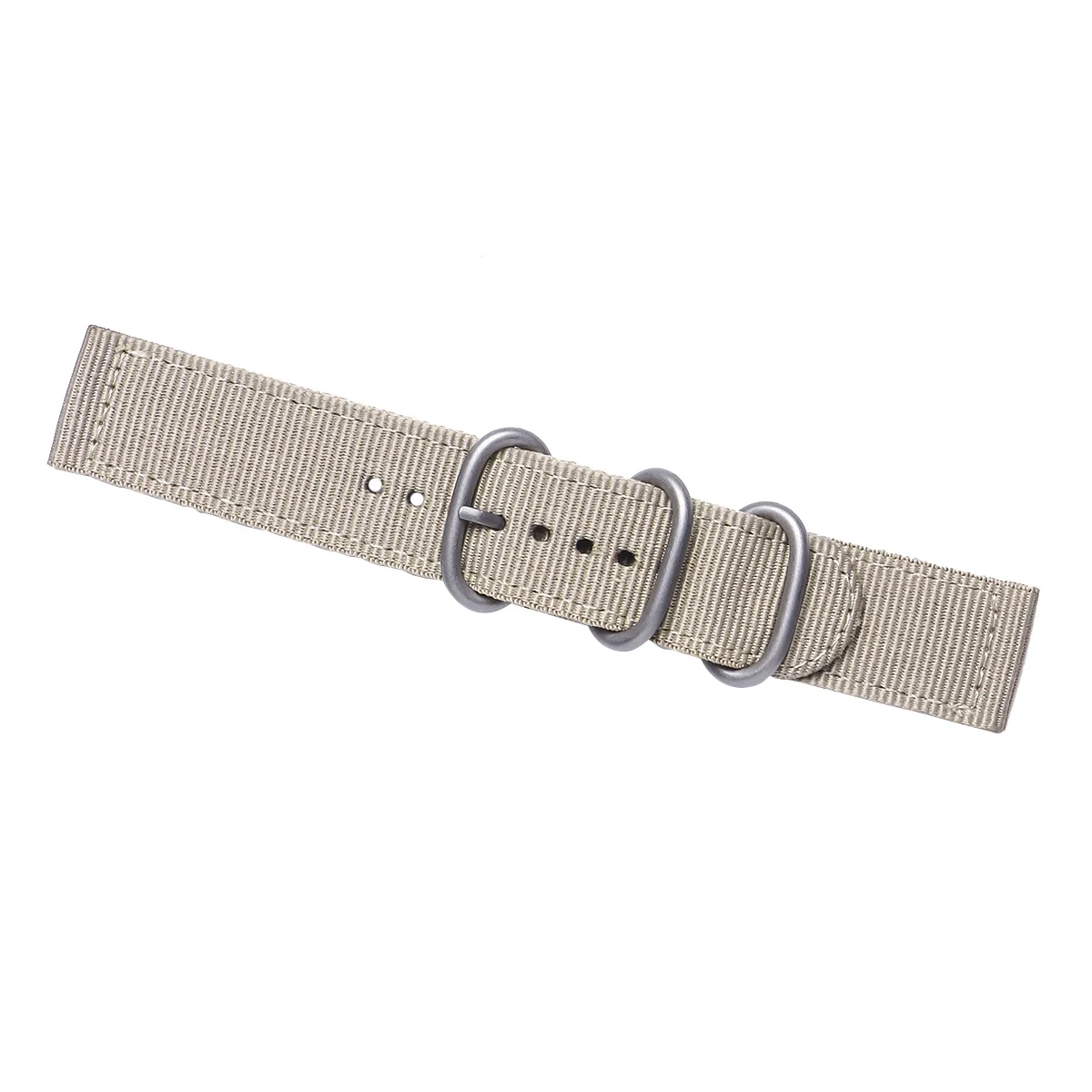 

24Mm Nylon Watch Band Heavy Duty Braided Replacement Strap Seamless Smooth Texture Comfortable Fitness Swimming Climbing Khaki