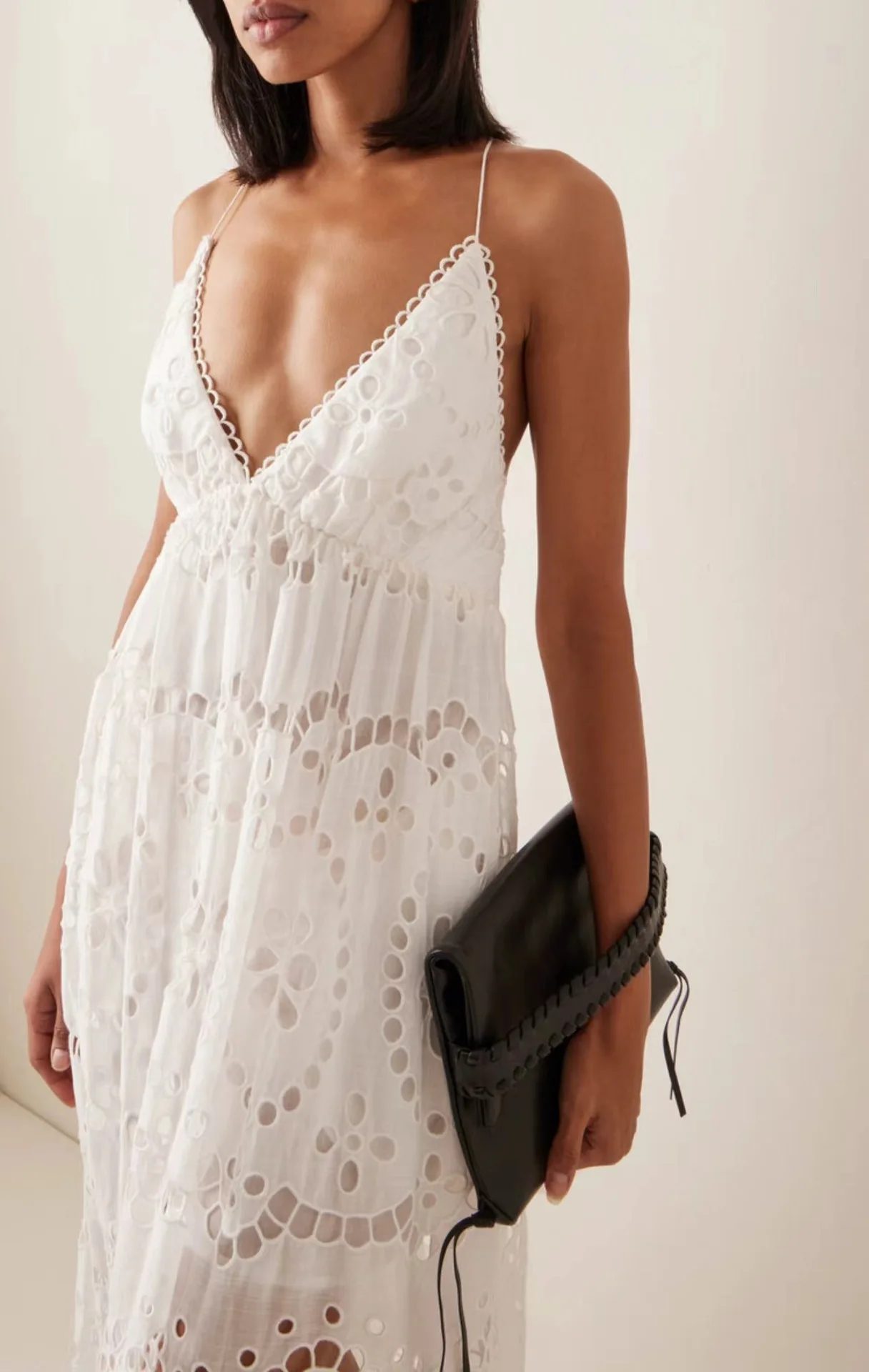 ผู้หญิงเซ็กซี่วันหยุด Boho Hollow out ดอกไม้ทํางานหนัก V คอ Backless Halter ชุดฤดูร้อนชุดเดรสแขนกุด Vestidos