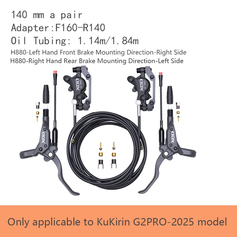 XOD H800/H880 Elektrische Scooter Hydraulische Schijfrem voor KUKirin G2 Master G2 Ultra G2 PRO 2025 Elektrische Scooter Hydraulische olie b