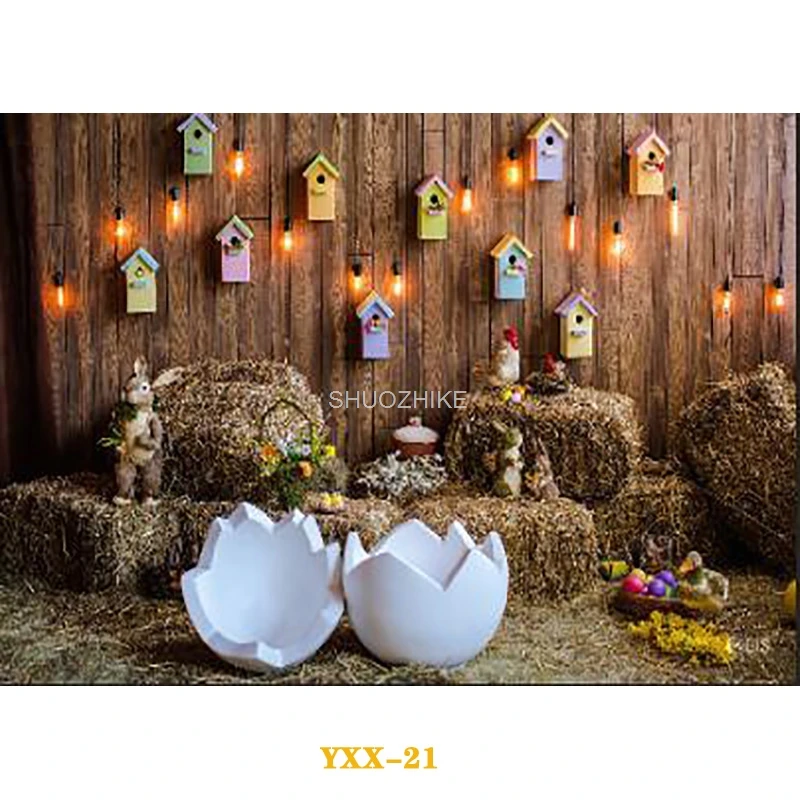 SHUOZHIKE Christmas Photography Background Snowman Christmas tree Portrait Backdrops For Photo Studio Props YXX-95