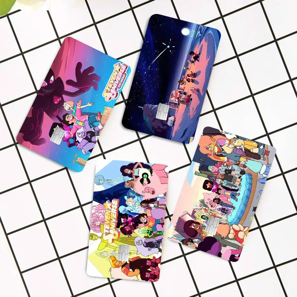 Anime Steven Universe 2024 Anime Cartoon Skin Stickers Film Tape Case For Big Credit Debit Card Front Side