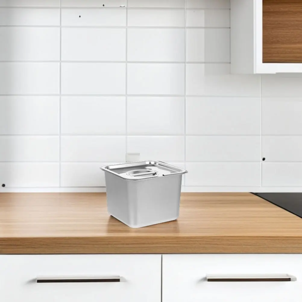 

Stainless Steel Ice Cream Storage Container Airtight Lid Compact Freezer Container for Fresh Homemade Desserts