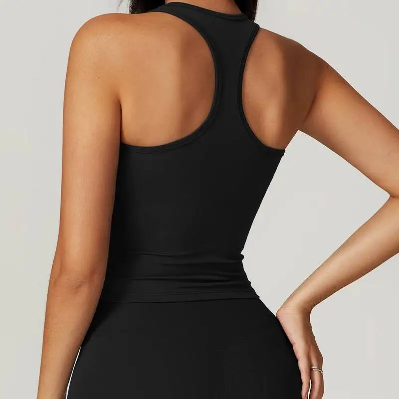 

Противоударный жилет для йоги, бега, тренажерного зала, майки, быстросохнущий жилет для тренировок, женский спортивный топ без рукавов, женский