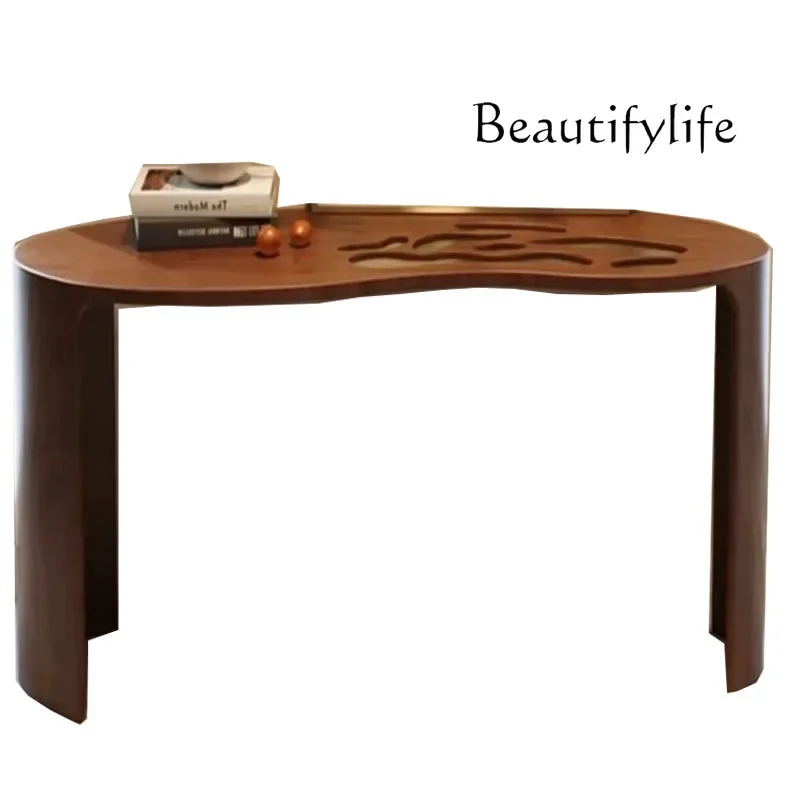 

I North American Black Walnut Solid Wood Porch Table Case Living Room Against The Wall New Chinese Style Table Villa Art End