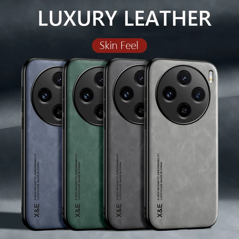 Retro Magnetic Suede Leather Case For VIVO X100S Pro X100 Pro X100SPro Shockproof Matte Silicone Soft Case Cover