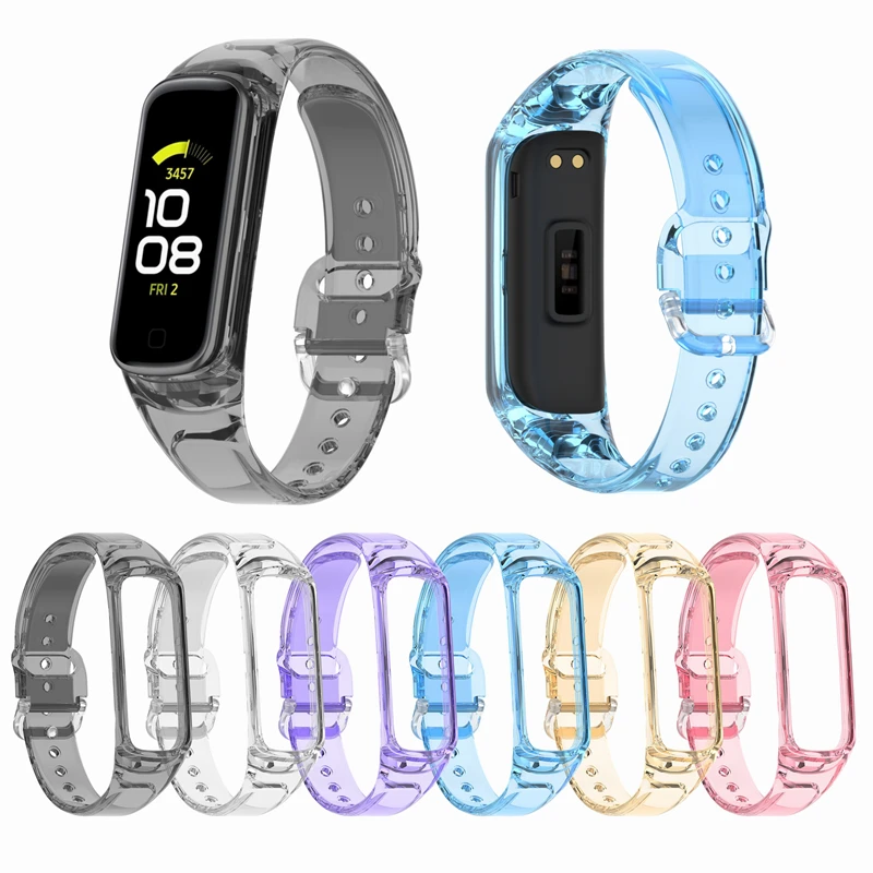 Силиконовый спортивный ремешок для Samsung Galaxy Fit 2 SM-R220, сменный прозрачный браслет для Galaxy Fit 2 Band