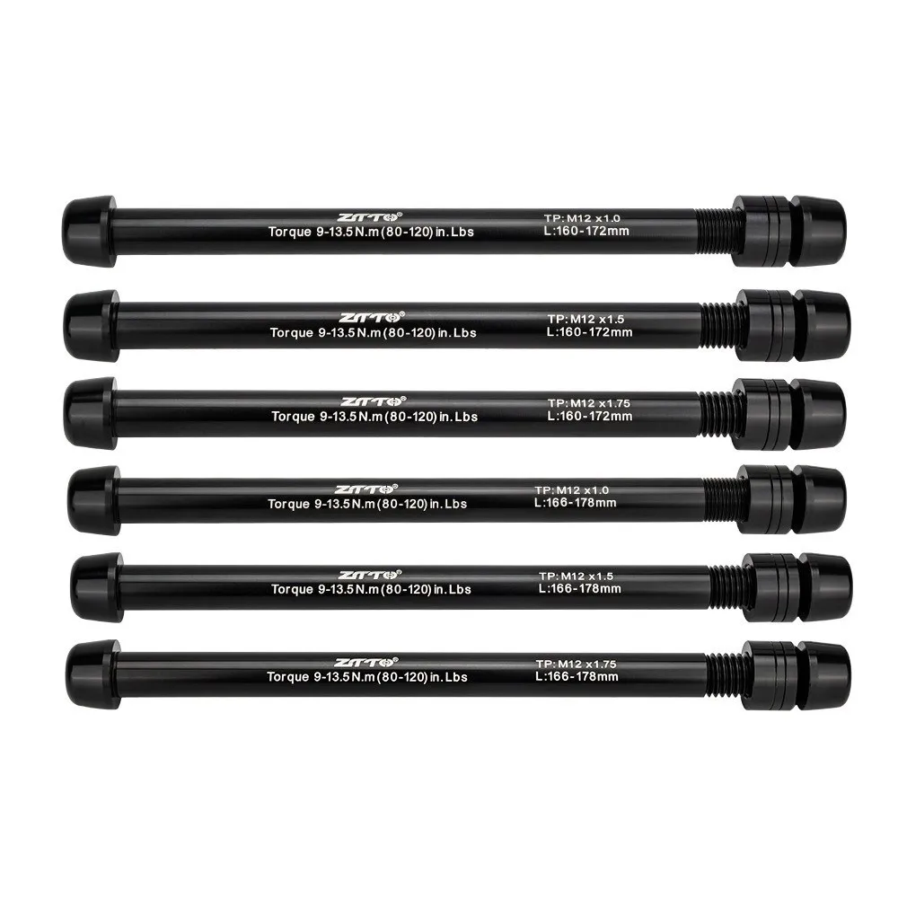 

ZTTO Trainer Thru Axle Adapter 160-172 166-178mm Quick Release Skewers Thru Axle Riding Platform M12x1.0/1.5/1.75 Thread