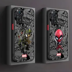 Etui Marvel Spiderman Groot do Xiaomi Redmi Note 9 10S 8 Pro 10 Pro 12 Pro 11S 9S 7 11T 8T 12 Pro Coque, odporne na wstrząsy pokrowiec