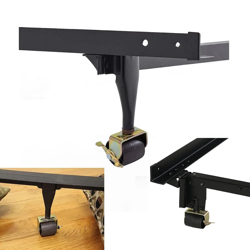 

4 Pack Locking Casters with Metal Stem and Socket Sleeve Adapter for Upgrading Existing Bed Frames with Added Mobility