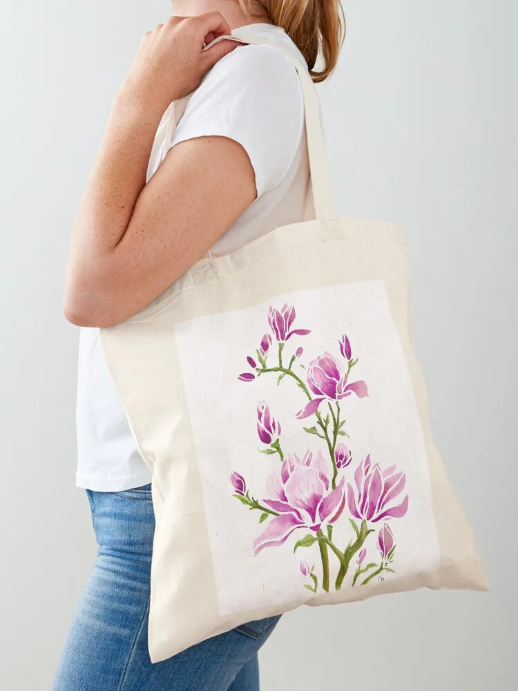 

Pink Magnolia Tote Bag free delivery bags Women's handbag bags woman 2025 Cloth bag